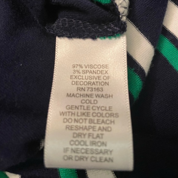 Cable & Gauge Navy Striped Short sleeve Size XL Flowy, lightweight - Picture 3 of 5